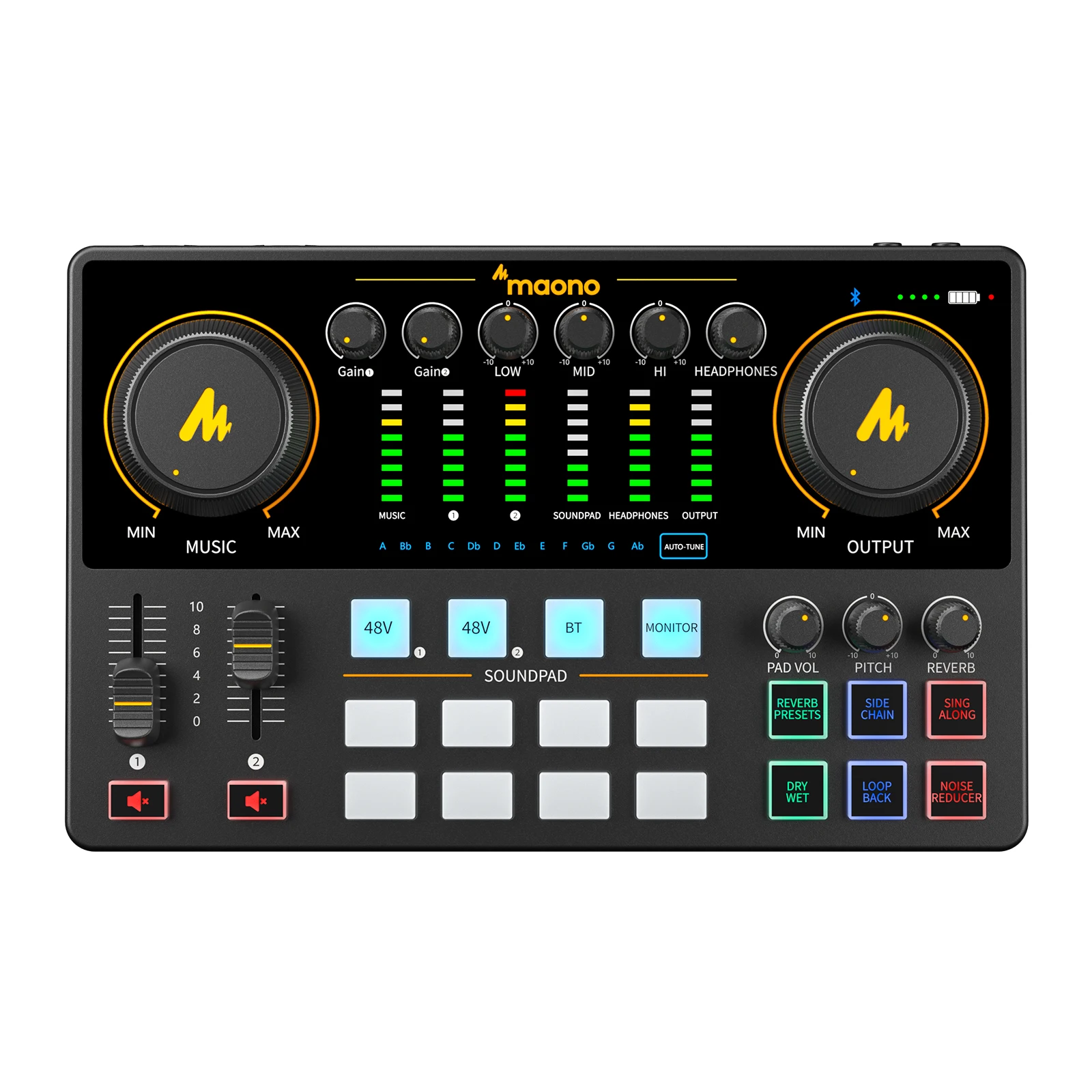 MAONO Maonocaster E2 Gen2 Intergrated Audio Interface Production Studio Podcast Equipment Audio Interface Mixer Sound Card with Dual XLR Input for Podcast Streaming Recording Live-Streaming Content Creation Guitar (AME2 Gen2 )