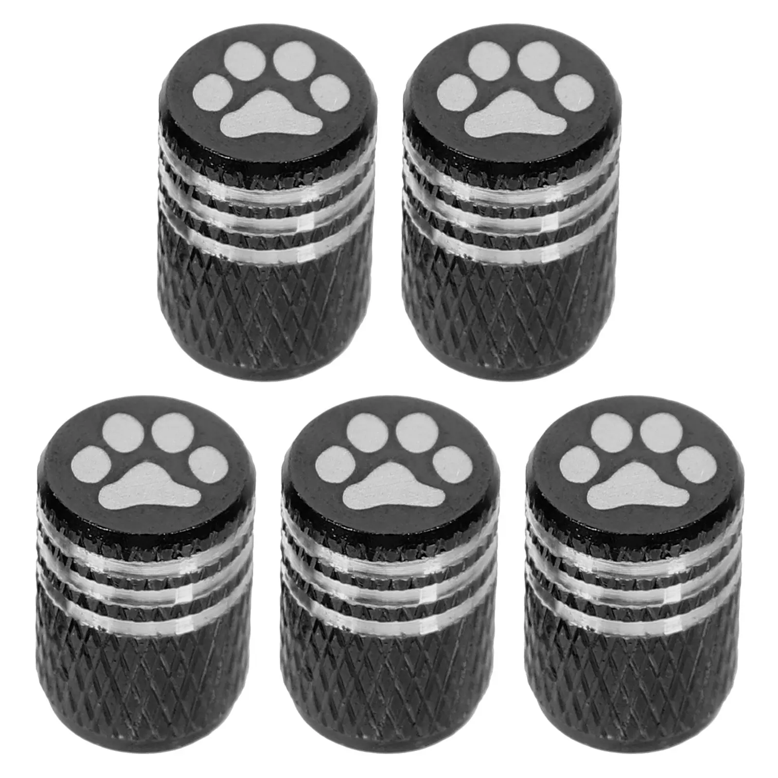 5Pcs Playful Paw Print Tire Valve Stem Caps Decorative Protective Car Tyre Caps Universal Fit for Auto Motorcycle Truck Valve