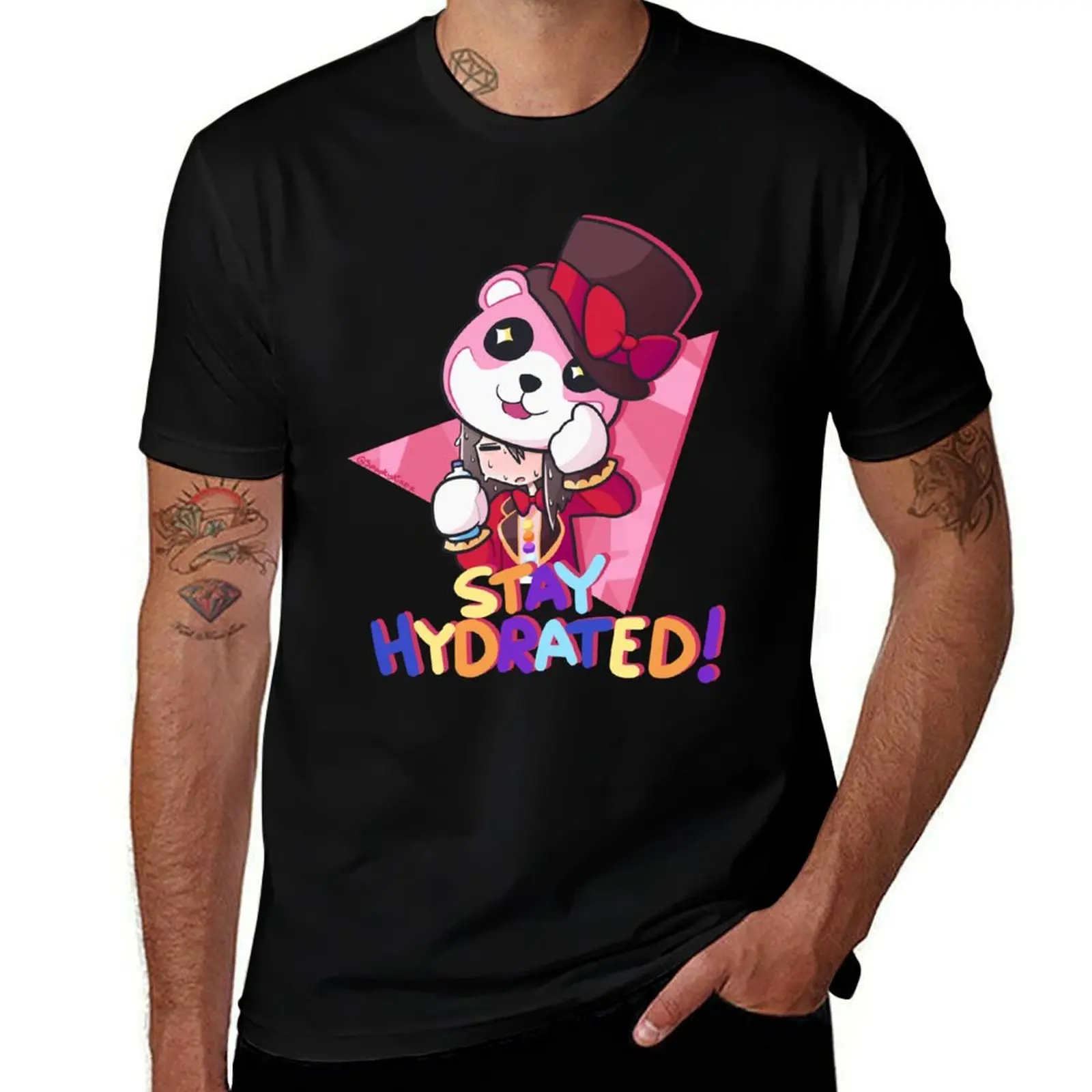 Bandori: Stay Hydrated Michelle T-Shirt Large Size Short Sleeve T-Shirt