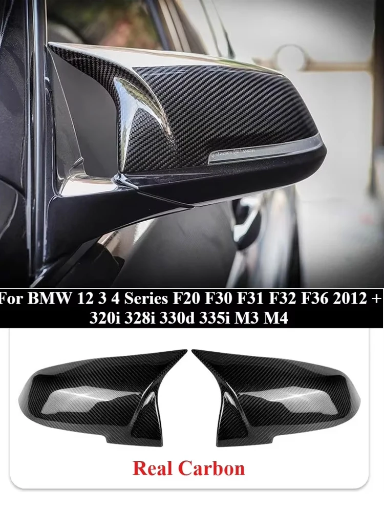 Replacement Real Carbon Fiber Rear View Mirror For BMW 12 3 4 Series F20 F30 F31 F32 F36 2012 + 320i 328i 330d 335i M3 M4