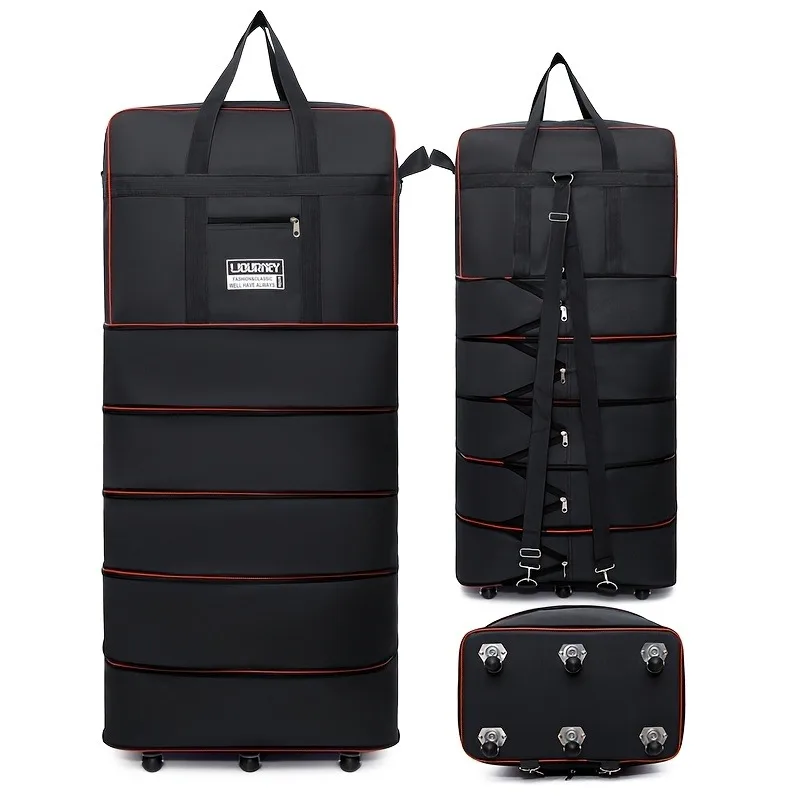 

Складная дорожная сумка-чемодан на универсальных колесах для путешествий за границу, 158 см, для авиаперевозок, вместительная, с выдвижной ручкой, спортивная сумка