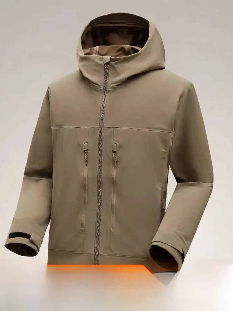 Full-Body Heat-Sealed Glue Men's Outdoor Softshell Jacket Hunting Version Spring Autumn Durable Water-Resistant Nylon Polyester