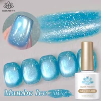 BORN PRETTY-esmalte de uñas de Gel magnético, cristal de hielo, gato, brillo, lentejuelas, remojo, UV LED, manicura, diseño de barniz artístico, 10ml