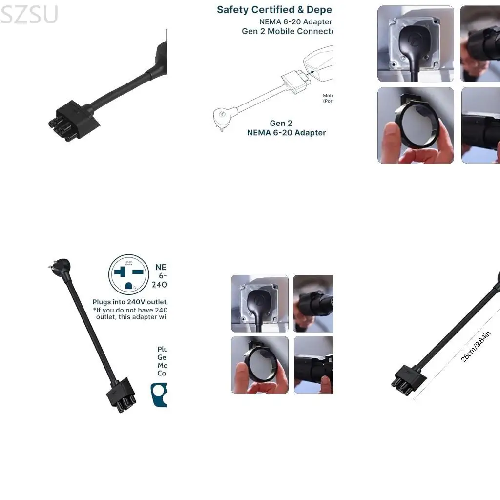 

SZSU Upgraded NEMA 14-50 Adapter For Gen 2 Electric Car Charging Adapter Replacement