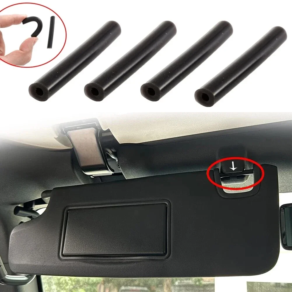 For Jeep For Wrangler JK JKU 2007-2018 Left Driver\\\'s Side Car Sun Visor Repair Kit Rubber Black Easy To Use High Quality