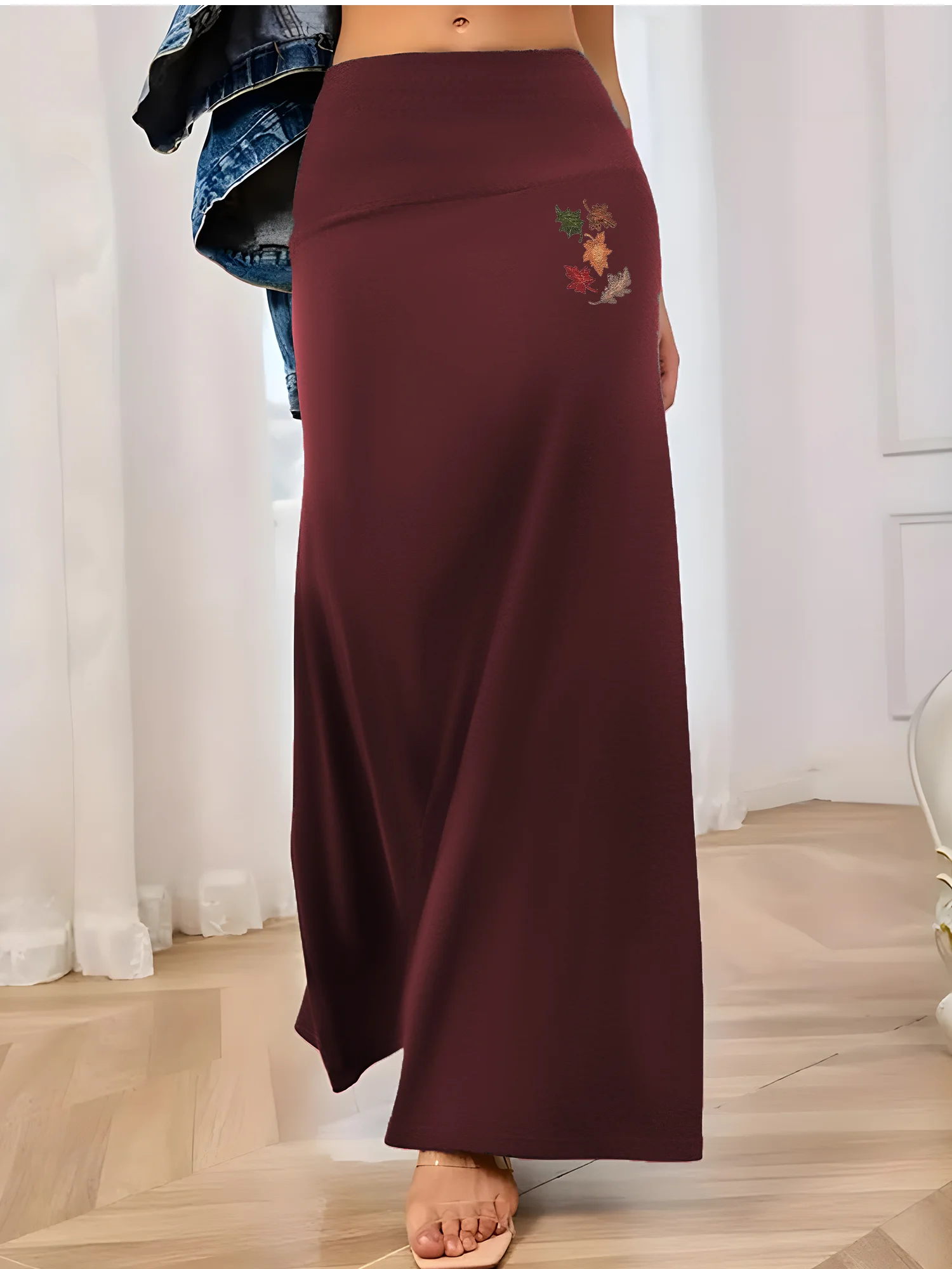 

Контроль живота! Юбка макси с высокой талией, струящаяся, с подолом «русалка», из эластичной ткани, облегающая, утягивает живот, подчеркивает фигуру «песочные часы»