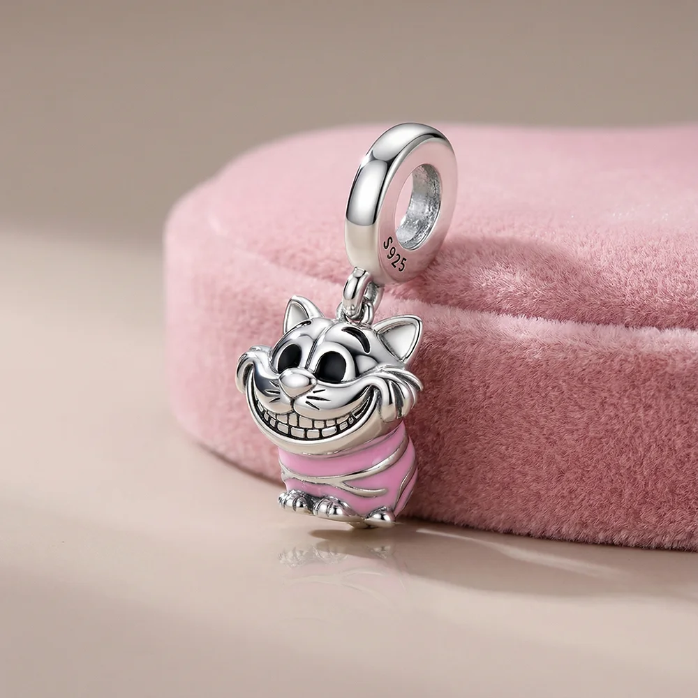 DSN creative Disney charms enamel cartoon cute Joker Cheshire cat pendant for snake chain bracelet POP style jewelry accessories