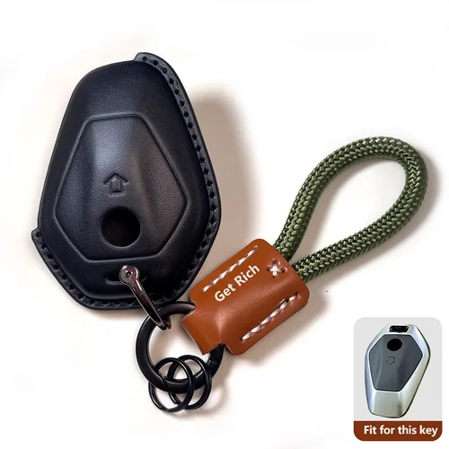 Imagen 2 del producto Funda de cuero para llave para BMW R1300RT R 1300 RT 1300RT 1300 GS 1300GS R1300GS ADV Adventure, cubierta Fob para motocicleta, accesorios