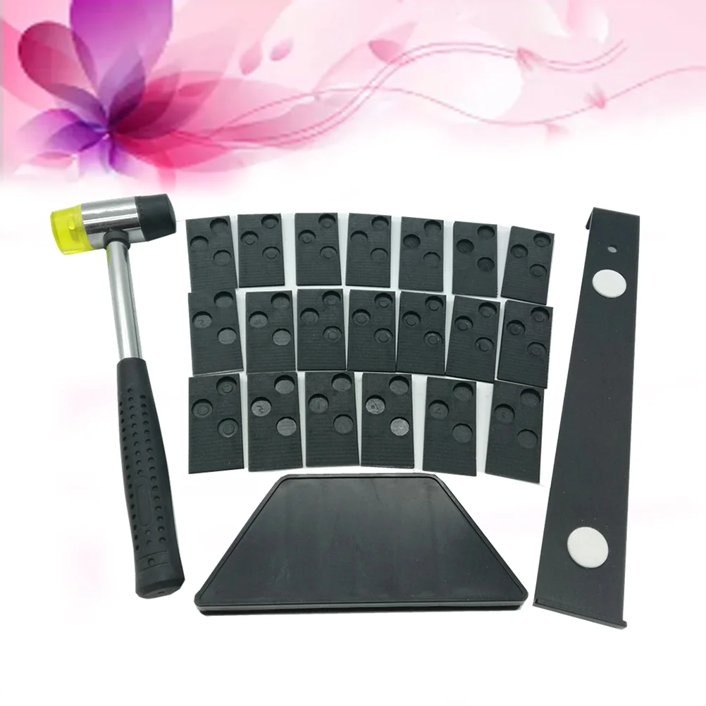 23pcs Laminate Wood Flooring Installation Kit Rubber Tapping Block 1 Pull Bar 1 Double Headed Mallet 30 Spacers Floor Tool