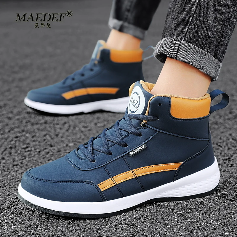 

MAEDEF Men Shoes Spring Autumn Mens Casual Sneakers High-tops Sneaker Boys Sports Shoes Outdoor Anti Slip Walking Flat Man Shoes