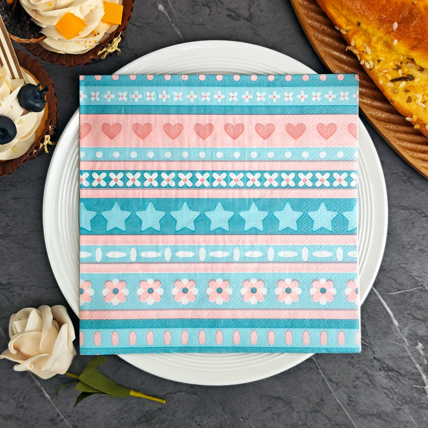 20/50pcs 33*33cm 2ply geometric shapes star Napkins Suitable for themed parties,Dining,Wedding Decorations and Festive Parties.
