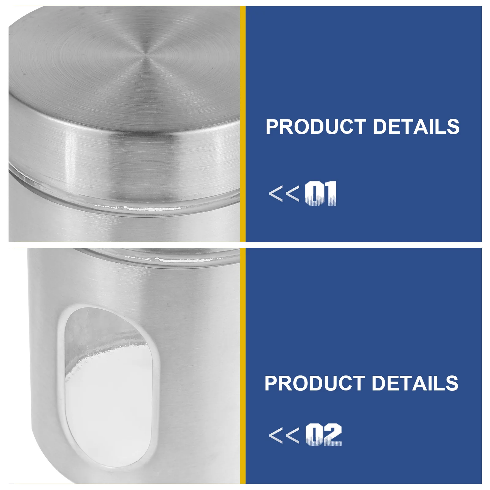 

Stainless Steel Storage Tank Glass Containers for Food Kitchen Jars Rust proof Canister Household ganizing