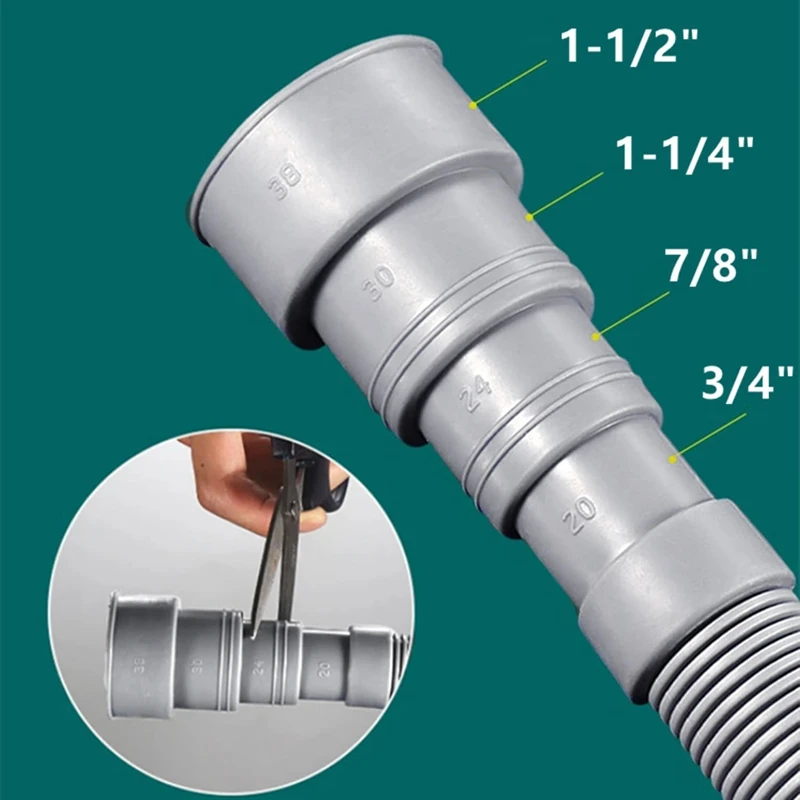 Washer Drain Hose, 6.5 Feet Flexible Washing Machine Drain Hose Universal Dishwasher Drain Hose Extension Kits Durable