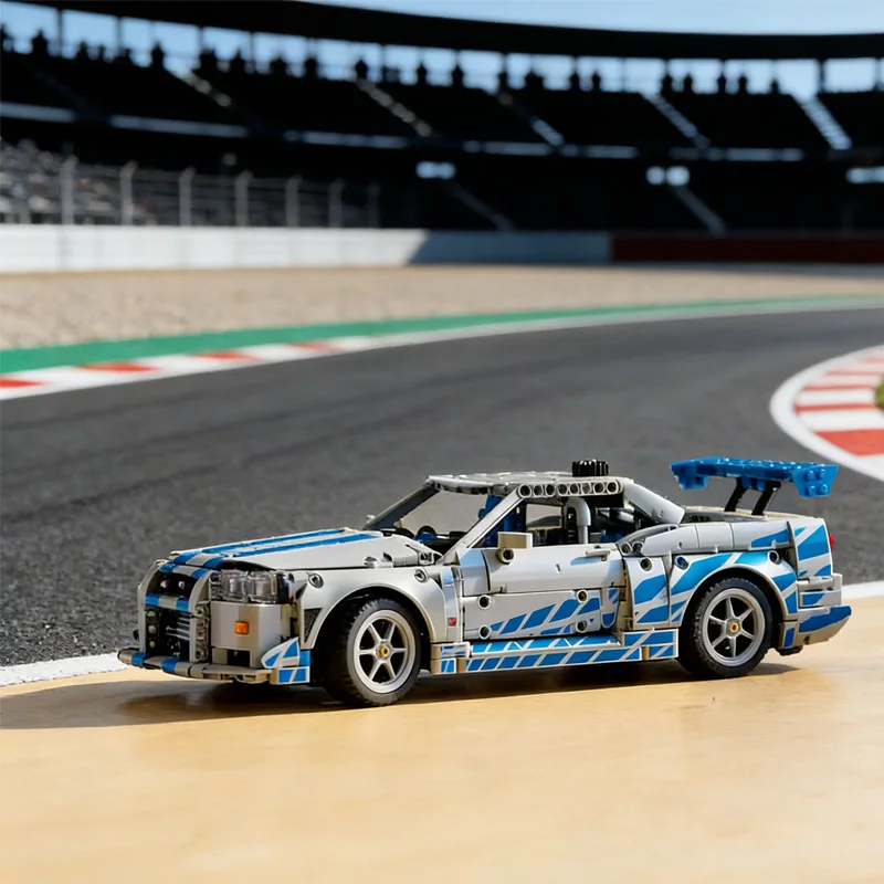 

Механический конструктор 42210 «Бог войны» GT-R34, модель спортивного автомобиля, подарок на день рождения, подарок на Рождество, развивающие игрушки