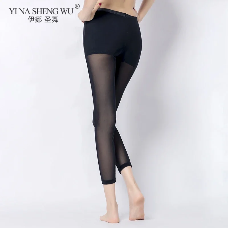 Dance Practice Pants Belly Dance Training Clothes Mesh Step Socks Adult Women's Sexy Base Socks Dance Yoga Practice Wear Pants