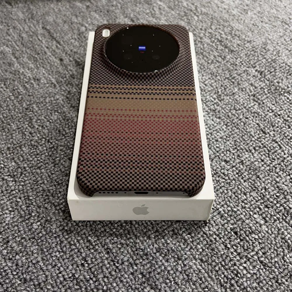 Ultradünne magnetische Handyhülle aus Kohlefaser mit Kevlar-Muster für Vivo X300 X200 Pro Ultra Mini Wireless Charge Protect Hard Cover – Detail 5