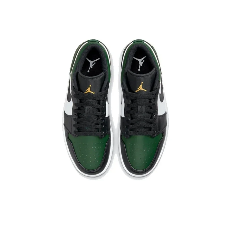 Oryginalne męskie buty do koszykówki Air Jordan 1 Low „Celtics” zielone czarne białe kolorowe retro klasyczne trampki do koszykówki 553558 -371