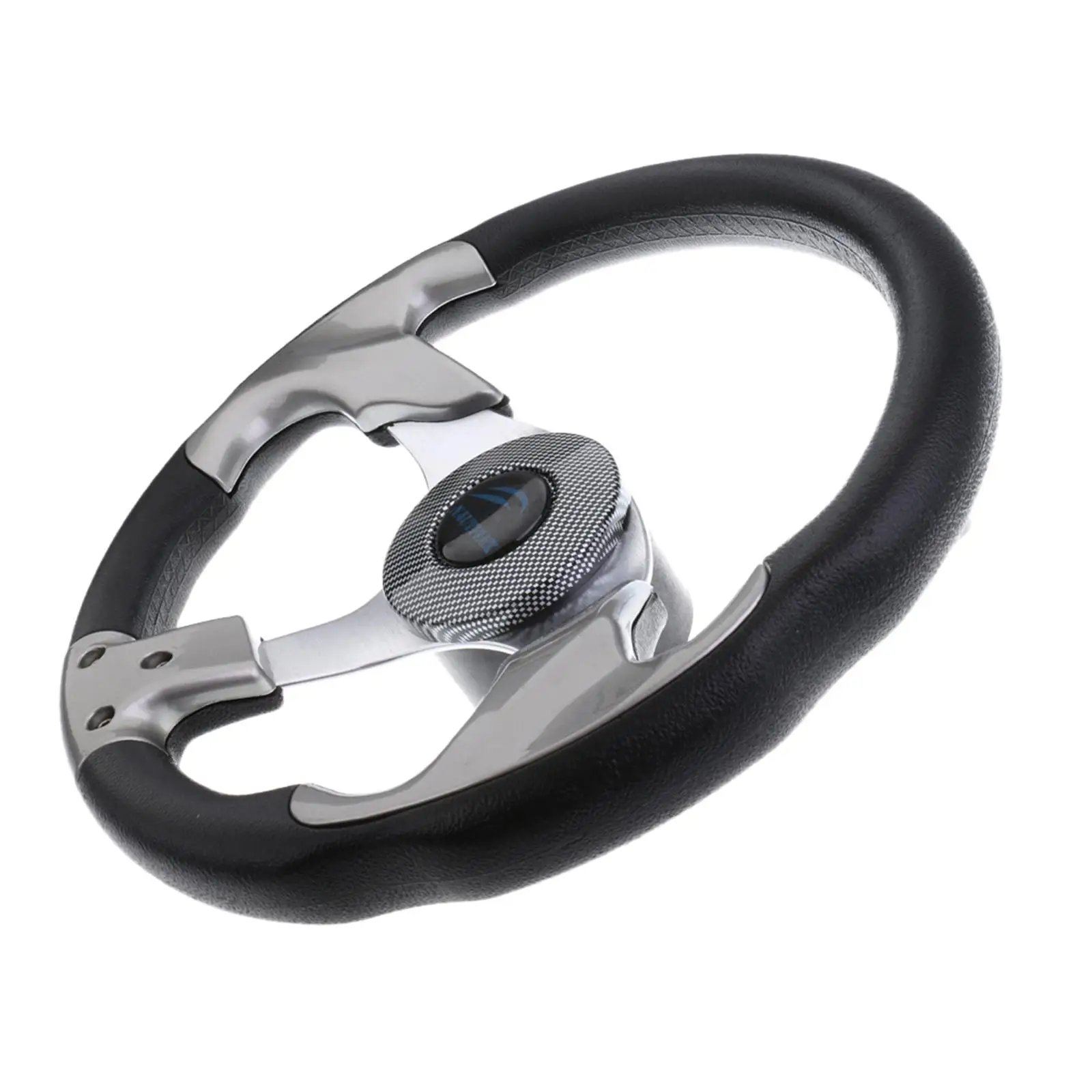 

D-Shape Sport Steering Wheel 320MM in Black And Blue , Black02