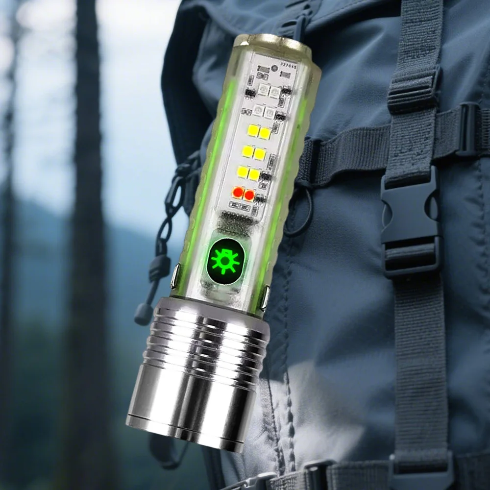 

Super Bright LED Flashlight Rechargeable Spotlight Lamp High Power Tactical Torch Waterproof Lantern Outdoor Emergency led light