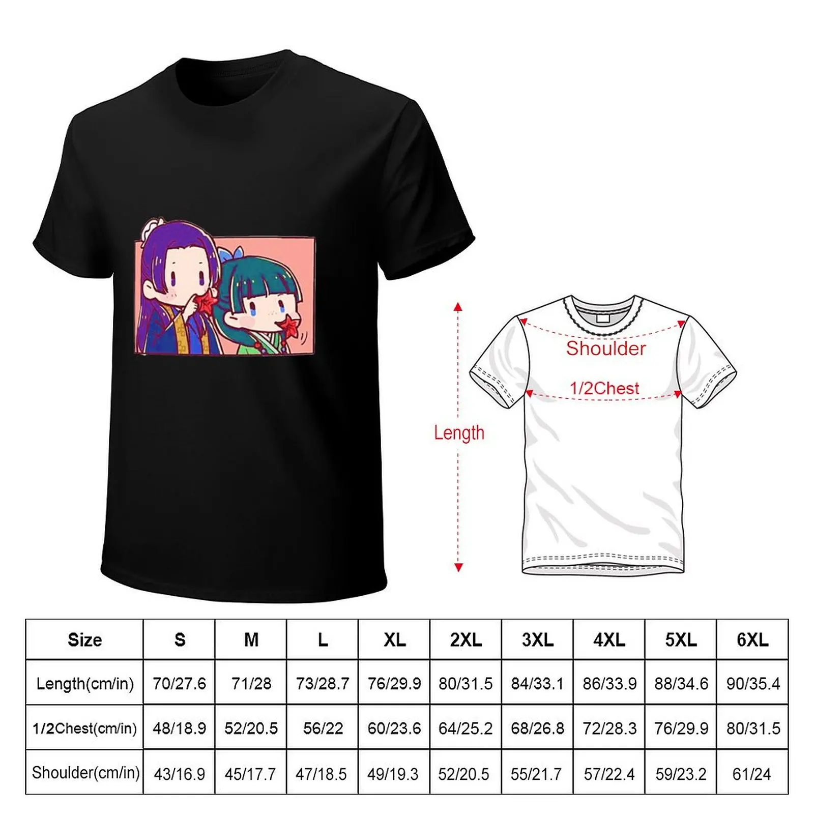the apothecary diaries fanart characters T-Shirt Casual Basic Short Sleeve T-Shirt