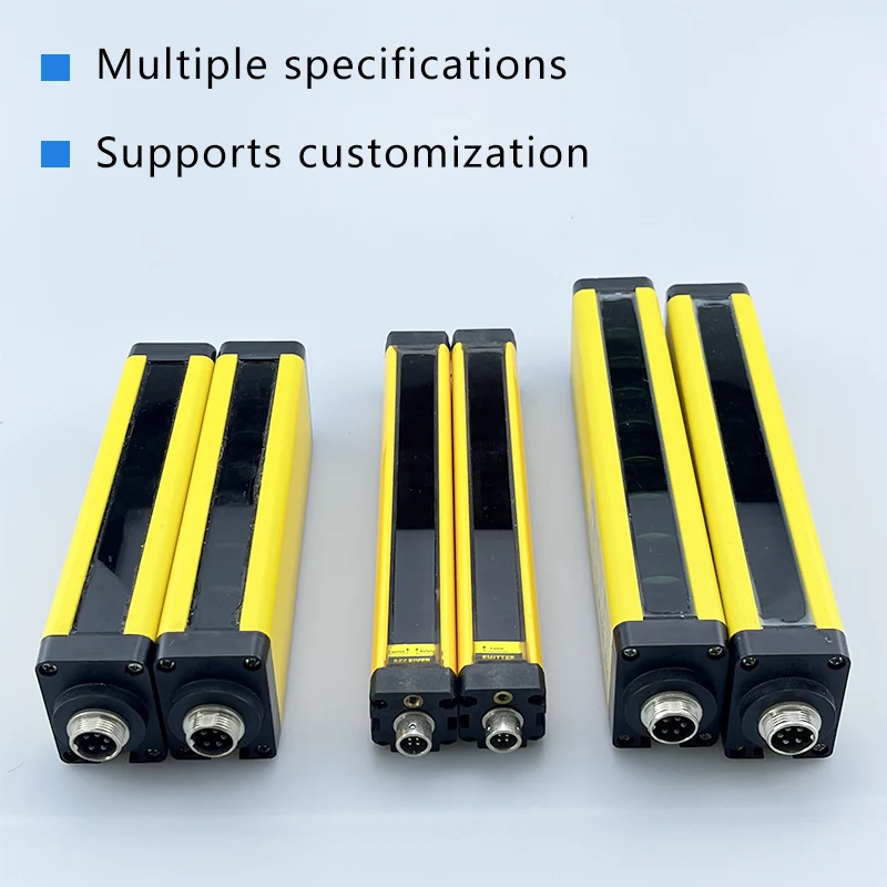 PARMA Sensor de cortina de luz de seguridad, dispositivo de protección de área de paso de 20mm y 40mm, rejilla infrarroja Industrial, salida NPN PNP, 12-24V CC