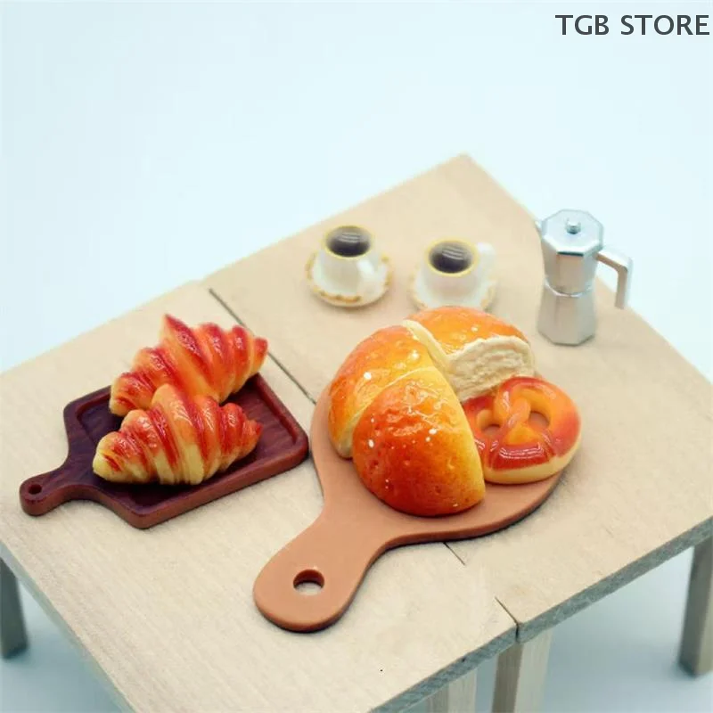 

11 шт. набор, милый хлеб, кофе, модель завтрака, кукольный домик, миниатюрные украшения, детская кухня, игрушка для ролевых игр, аксессуары «сделай сам», подарки