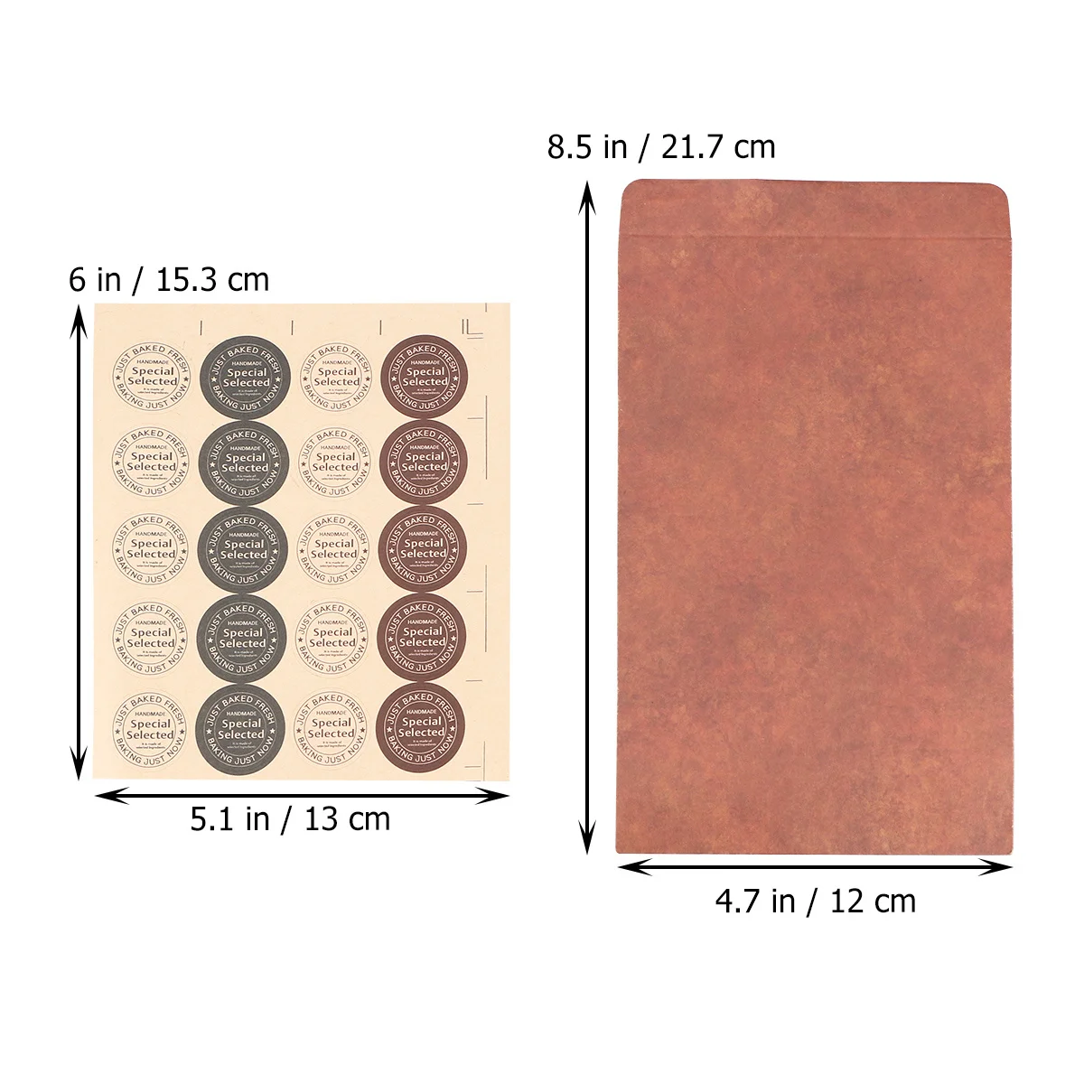 120Pcs Kraft Paper Envelopes Elegant for Wedding Invitations Letters Scrapbooking Brown with Sealing Stickers