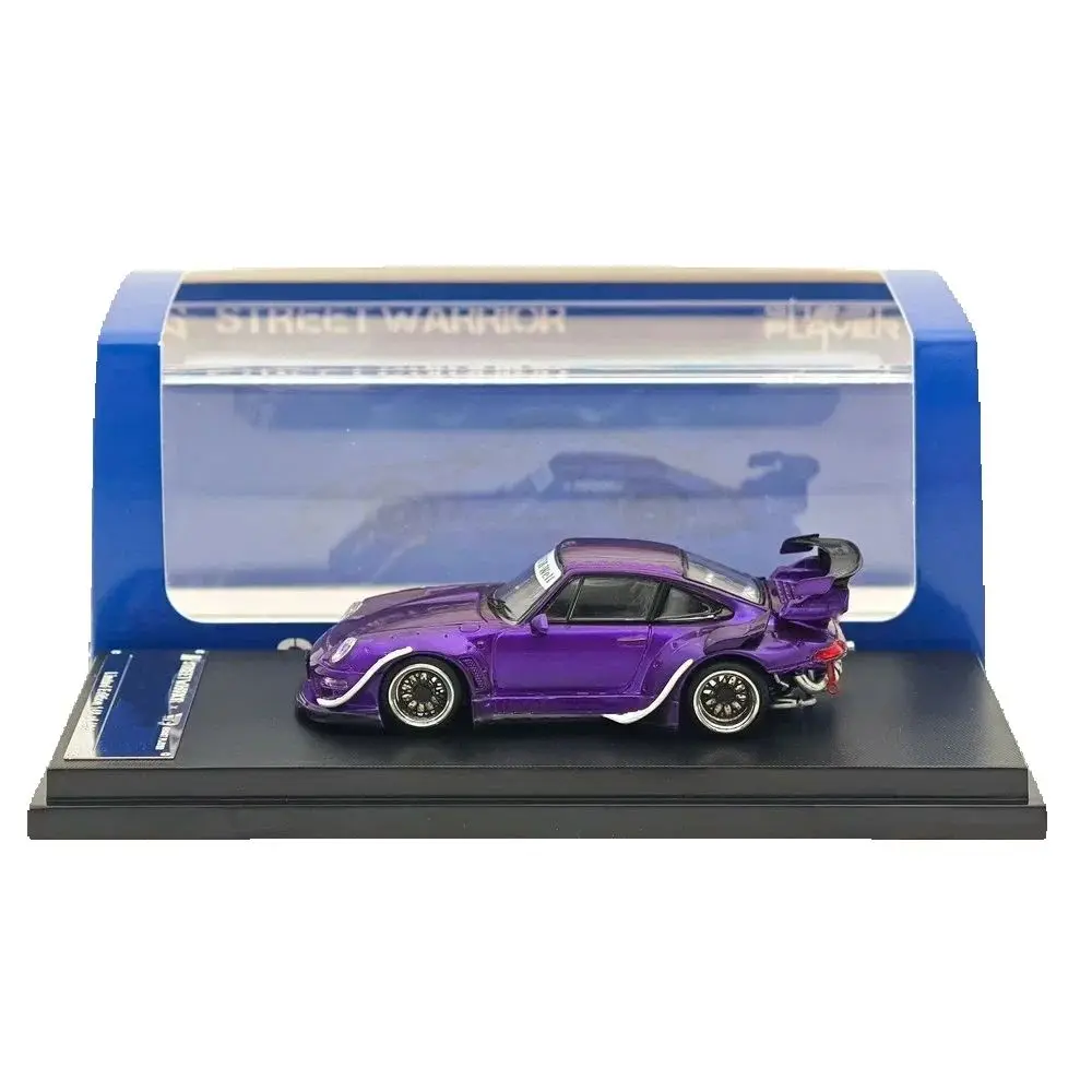 modellino-auto-in-scala-1-64-sw-per-rwb-993-collezione-auto-militari-femminili-viola-a-coda-bassa-lucida-in-metallo-pressofuso