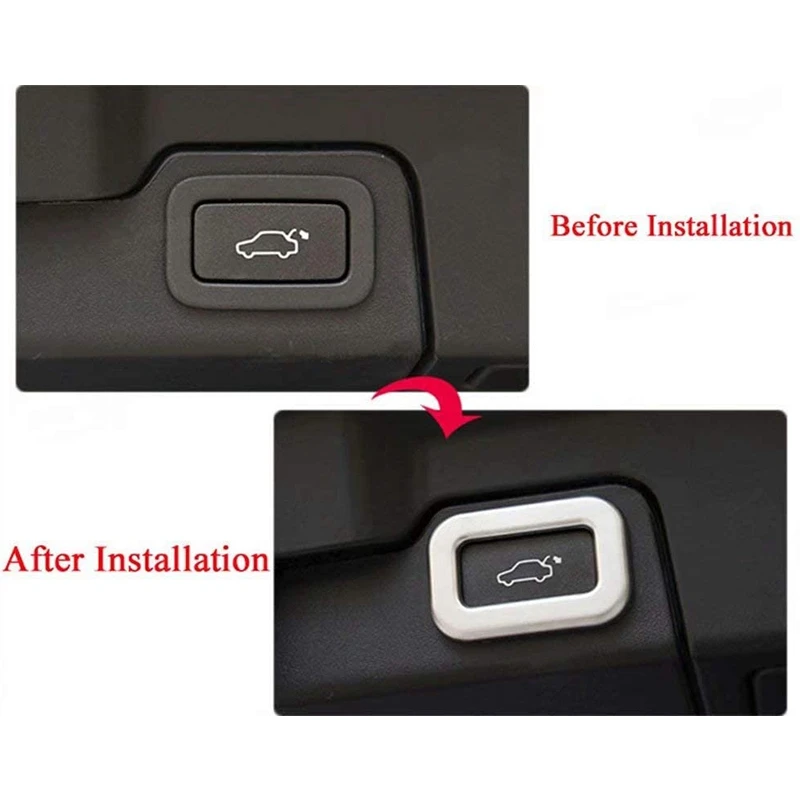 M93K-Trunk Door Electric Switch Button Frame Trim For Discovery 5 LR5 Range Rover Evoque Sport Velar Car-Styling