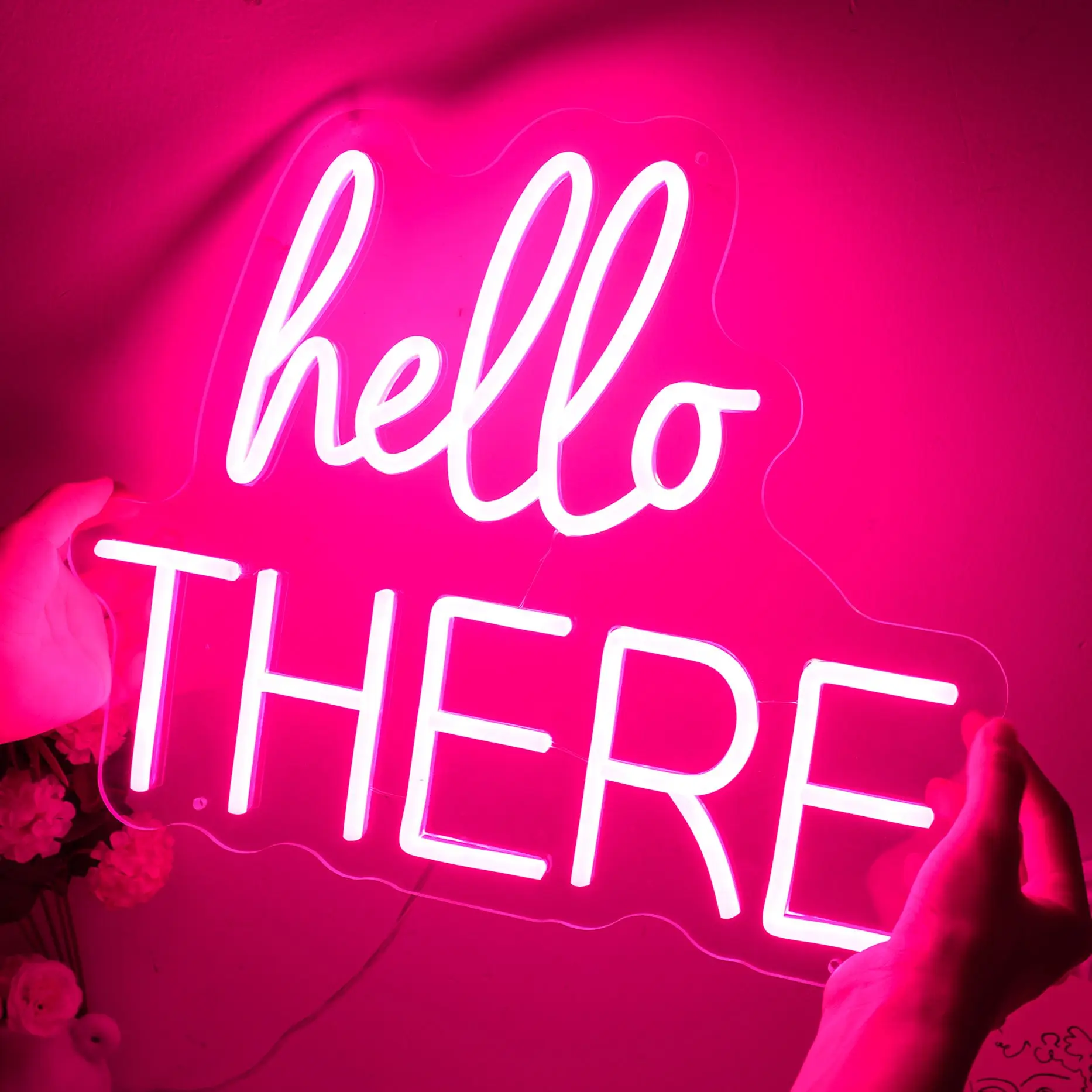 

Hello THERE Neon Sign Custom Neon Sign Room Decoration Sign For Wedding Home Living Room Wall Decoration Neon Party Light