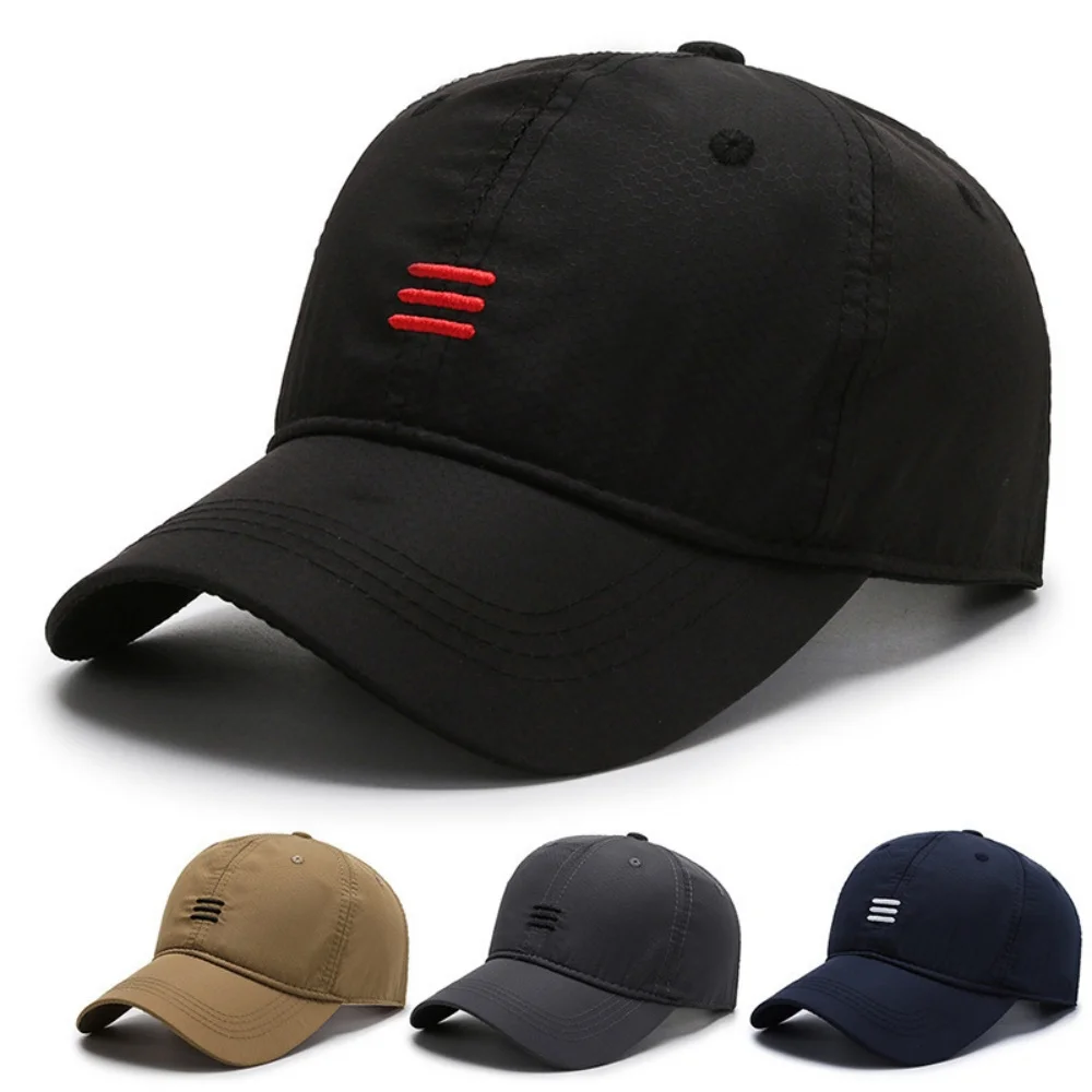 Simple Embroidery Quick Drying Hat Summer Outdoor Sport Baseball Cap Unisex Breathable Snapback Cap Sun Protection Casual Hats