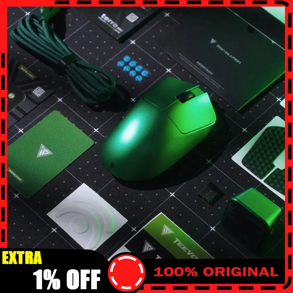 TEEVOLUTION TERRA PRO XD9 Gaming Mouse Tri Mode Mouse PAW3950 Nordic 52840 49g Lightweight Wireless 8000Hz Mice PC Accessories