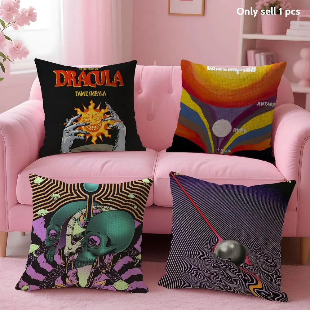 Music Band T-Tame Impala Cushion Cover Decorative Linen Throw Pillow Case Soft For Bed Sofa Car Home Decor