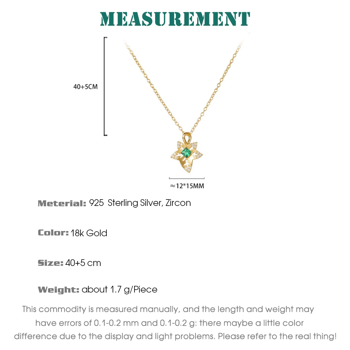 F.I.N.S 925 Sterling Silver Double-Layer Stackable Necklace Green Zircon Leaf Pendant Luxurious Clavicle Chains Fine Jewelry view 5
