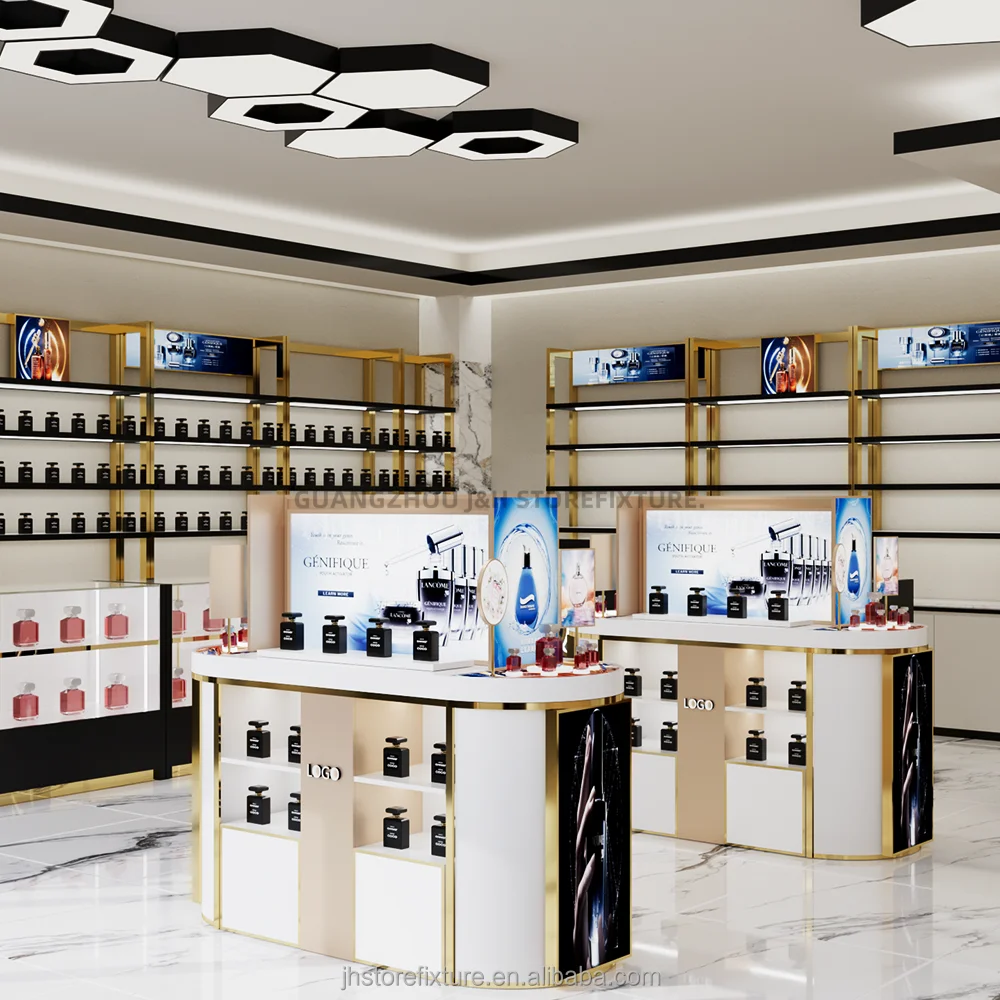 Kundenspezifisches Design, mehrere Schichten, Einzelhandel, Kosmetik, Make-up, Parfüm, Display-Ständer, Rack, Nagellack, Regal, Vitrine