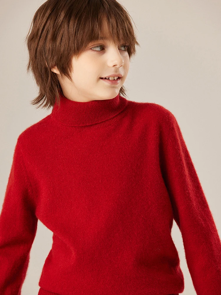 Maglione di cashmere autunno inverno per bambini dolcevita pullover basic ragazzo ragazza 12 colori 100% maglieria di cashmere abbigliamento per bambini top