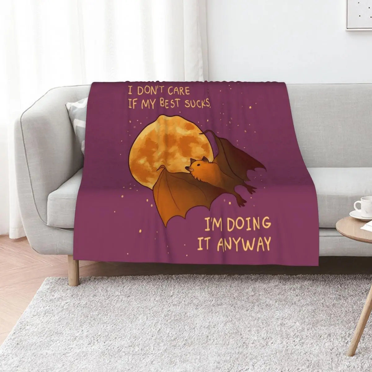 

I DON'T CARE IF MY BEST SUCKS Flying Fox Bat Throw Blanket Luxury St cosplay anime Decoratives manga Blankets