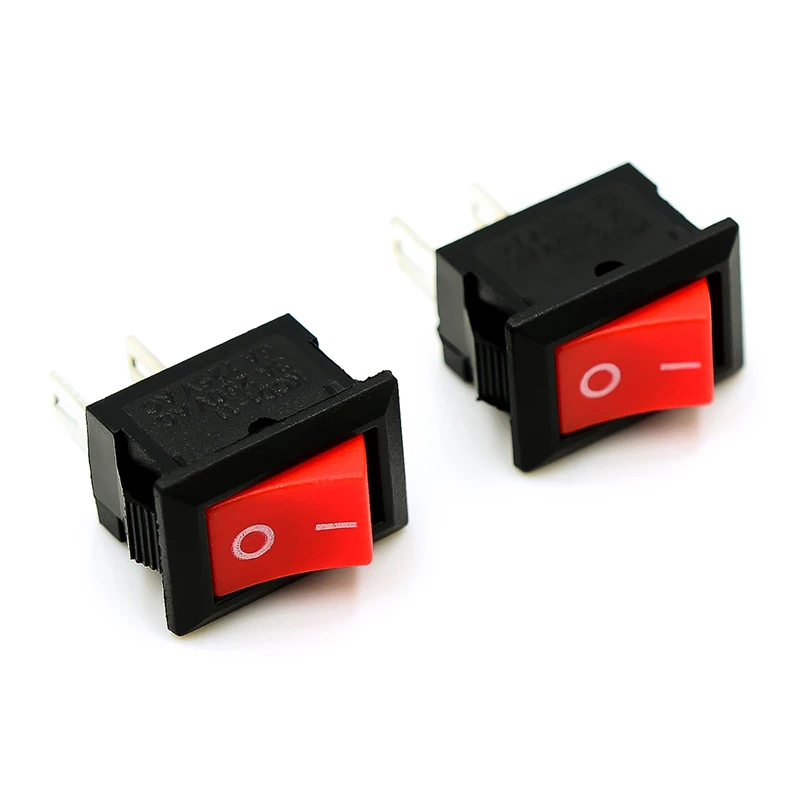 10pcs/lot KCD1-11-2P perforate 13.5 x 9 mm 2 pin ON - OFF small boat rocker switch power switch KCD5-101