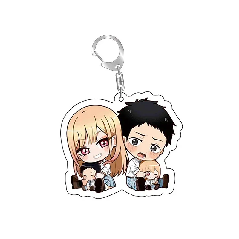 Cartoon My Dress-Up Darling Cute Acryic Keychains Kitagawa Marin Cos Baji Bag Parts Anime Accessories Keyrings