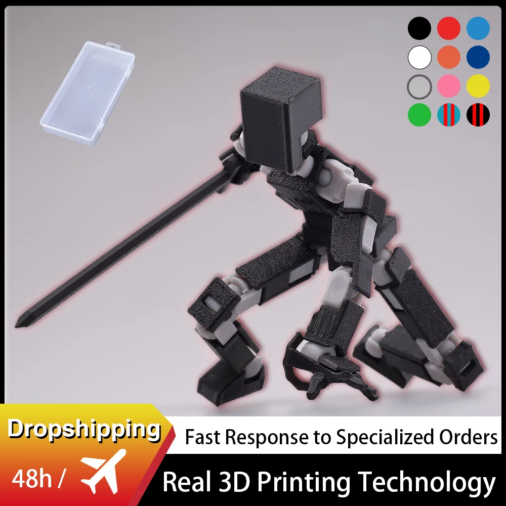 3D drukowane Lucky 13 wieloprzegubowe ruchome zabawki Shapeshift figurki Robot manekin postać rodzic-dzieci gra na prezenty dla dzieci
