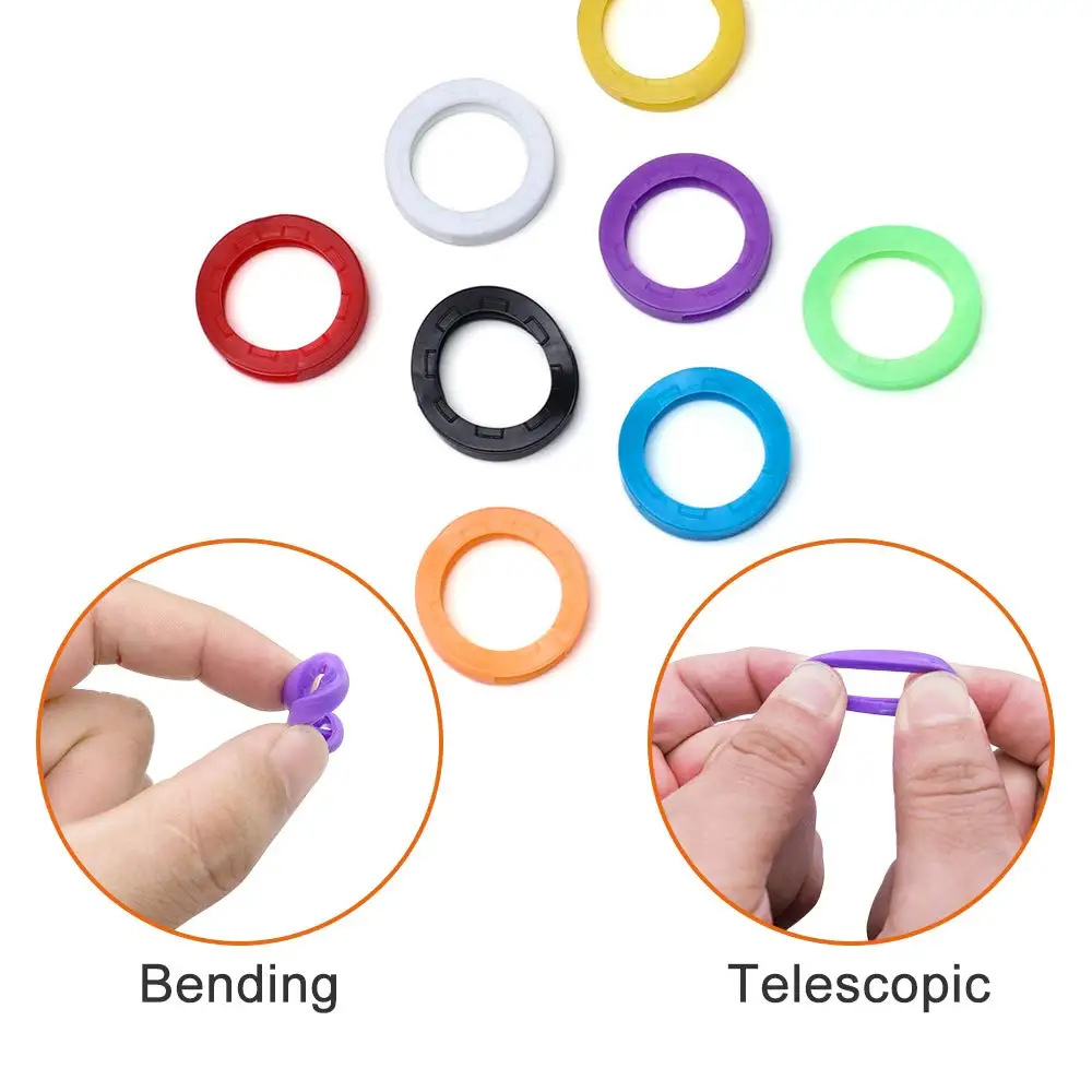 32pcs Premium Vintage Key Covers | Charming Silicone Key Caps in 8 Assorted Colors for House Key Identification and Protection