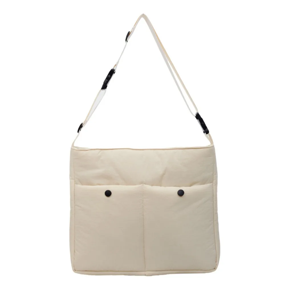 

Down Space Cotton Crossbody Bag Large Capacity Solid Color Korean Shoulder Bag Tote Bag Square Bag Laptop Bag Office Worker