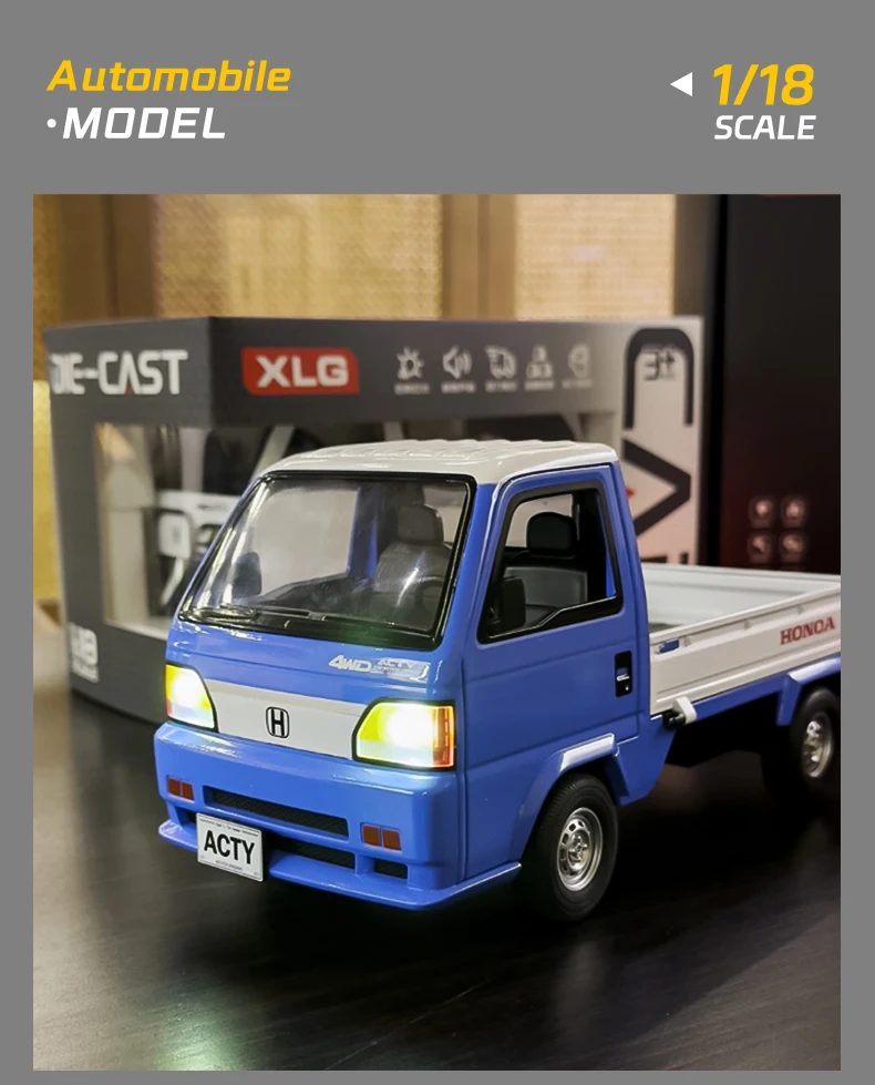 

1/18 Scale Metal Die-cast Truck Model Simulation Sound and Light Realistic Details Suitable for Children Over 6 Years Old Toy