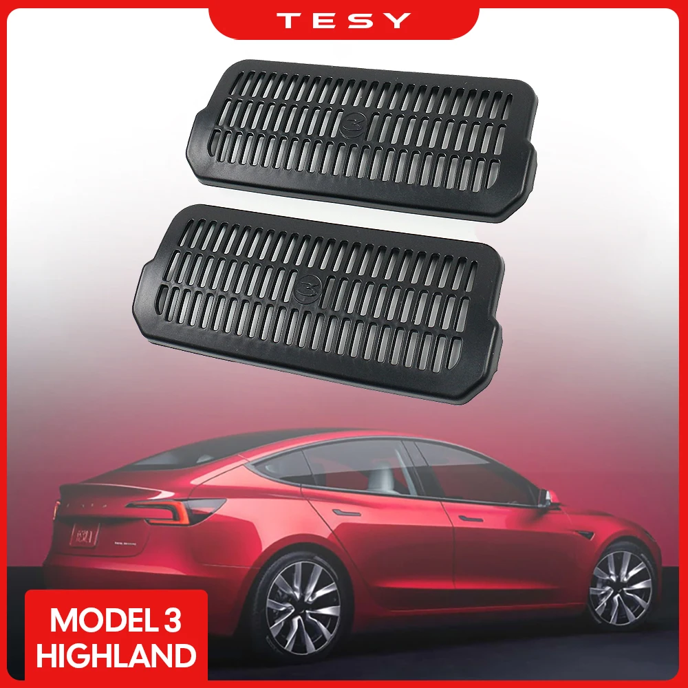 For 2024 Tesla Model 3 highland Under Seat Rear Air Vent Protect Cover Anti-blocking Backseat Outlet Grille Protector Accessorie