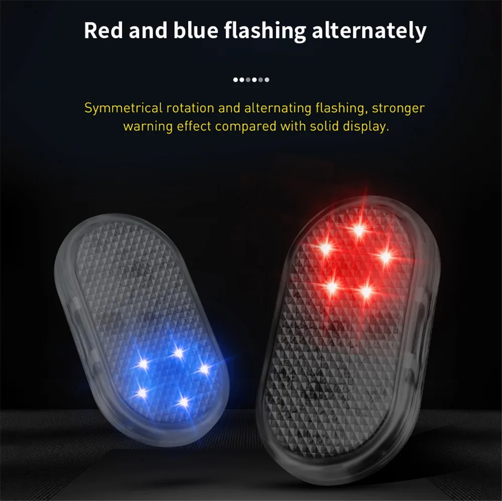 Anti-collision Led Strobe Light Red/Blue Safety Wiring-free Car Door Induction Decoration Anti-tail Warning Lamp
