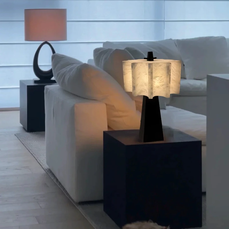 Nordic Modern Minimalist Spanish Marble Table Lamps Bedroom Bedside Living Room Homestay Hotel Restaurant Design Art Desk Lights
