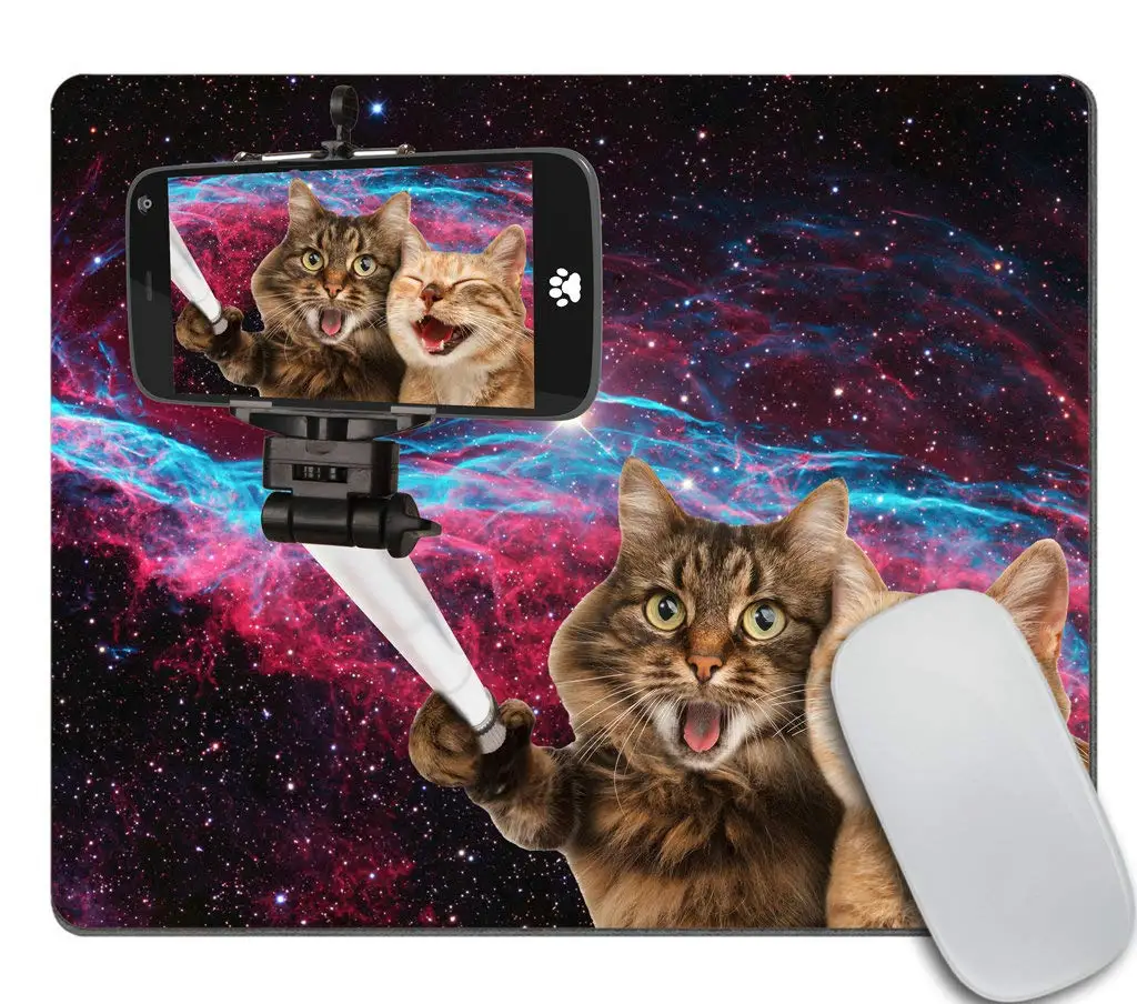 

Hot-Selling Funny Space Cats Printing Mouse Pads Comfortable Gaming Mousepad Mouse Mat Keyboard Mats Desk Pad 22x18cm