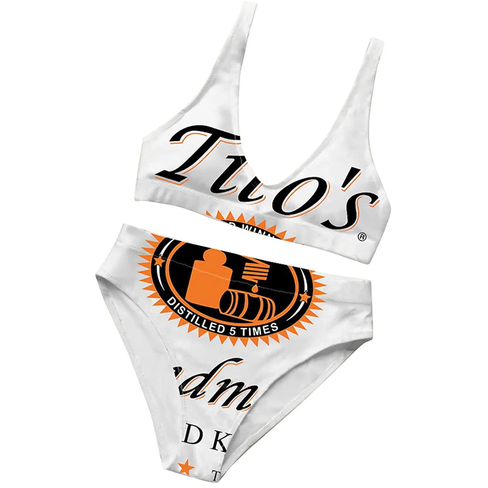 

Split bikini European and American single swimsuit trendy and thin fashionable and sexy sports high waist line cw1253