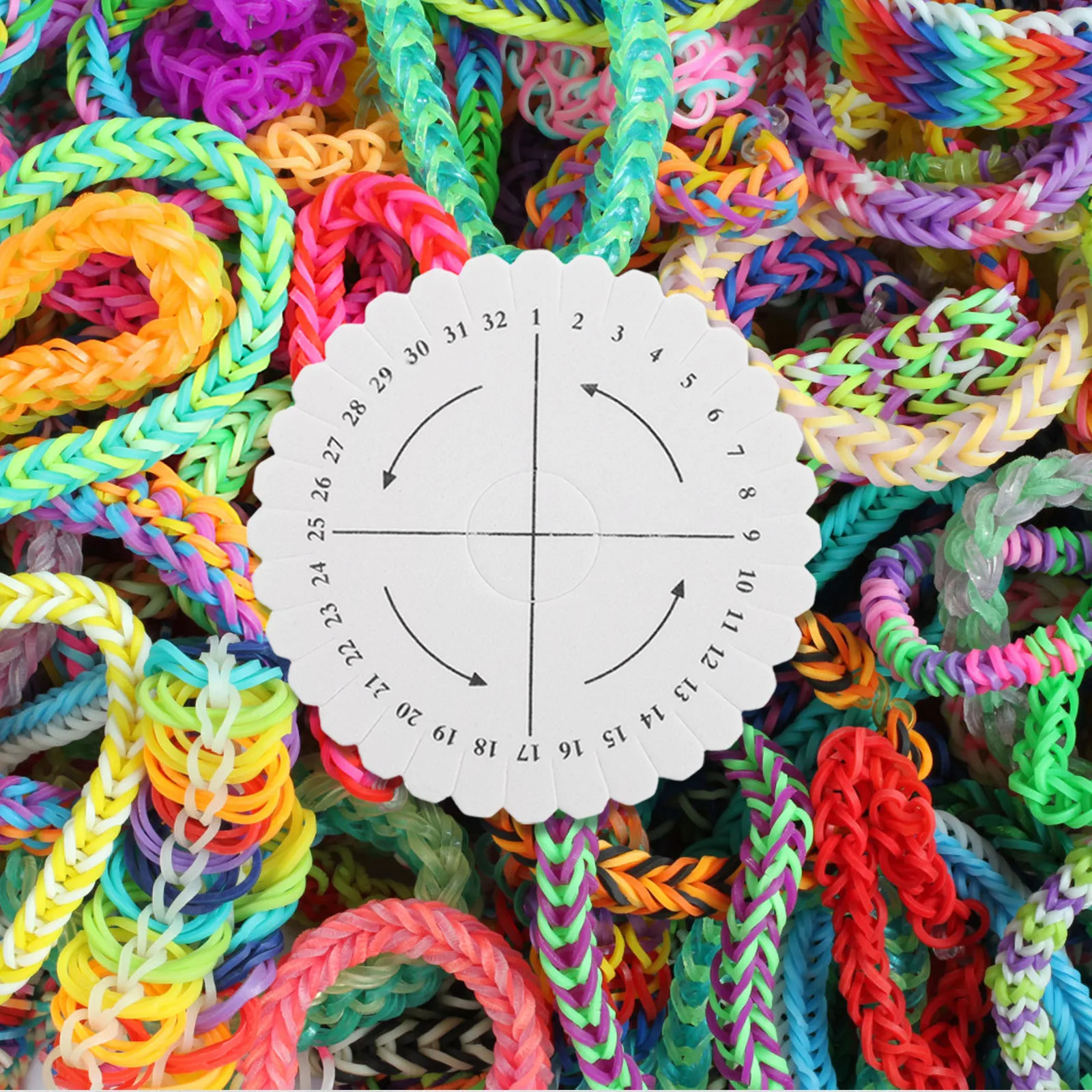 10 قطعة سوار تلوح في الأفق النسيج مجلس 32 فتحة تجديل القرص DIY بها بنفسك صنع المجوهرات عدة للبالغين الاطفال الإبداعية الصداقة سوار