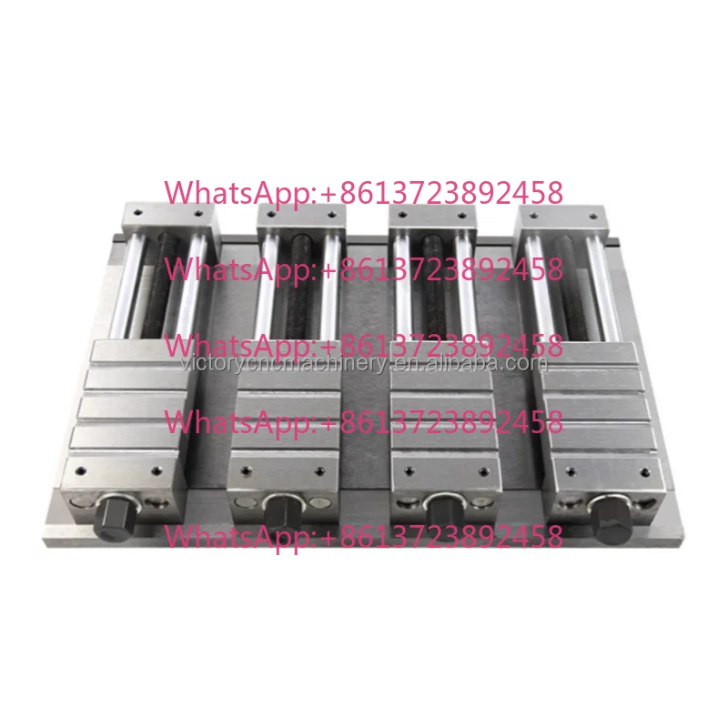 CNC Multi Station Electrode Jig 4 Station Multi Vise Fixture for Copper Graphite Electrode Clamping CNC Center Workholding